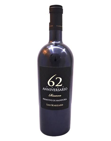 62 Anniversario – Primitivo – 2017 -14,5% – Vang Ý