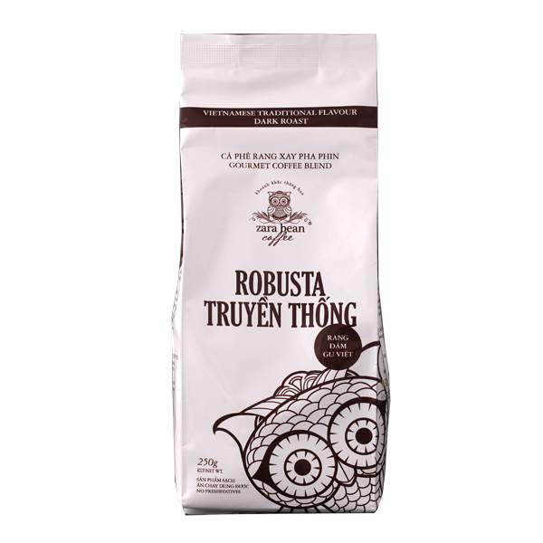 Cà Phê Pha Phin – Robusta Truyền thống – Túi – 250G – Việt Nam