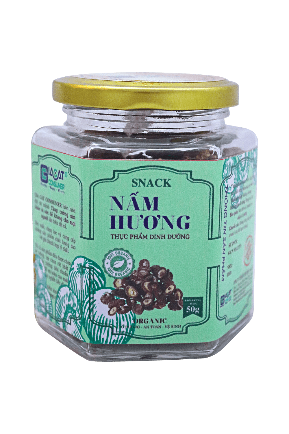 Snack nấm hương – Hũ – 50g – Việt Nam