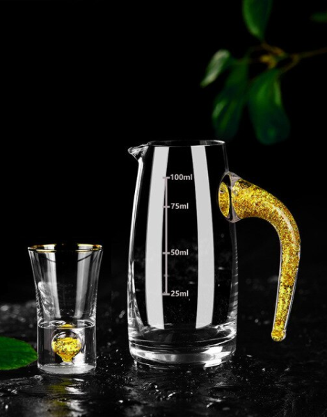 Bộ ly rượu Vasos De Cristal vàng