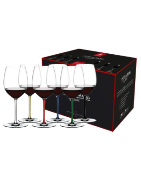 Ly vang đỏ pha lê Fatto A Mano Gift Set Cabernet/ Merlot (Set Of 6) 625ml