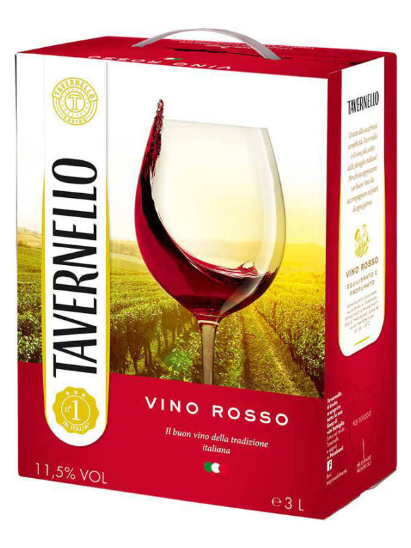 Tavernello Vino Rosso BIB – 12% – Italia