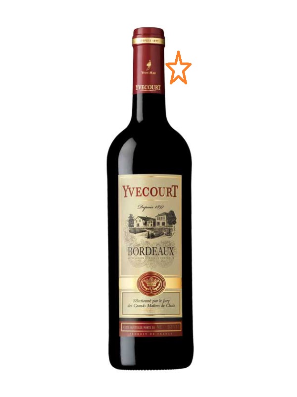 Yvecourt Bordeaux Rouge – 2020 – 13.5% – Vang Pháp