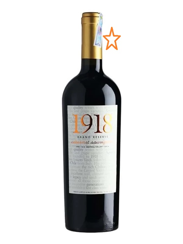 1918 Grand Reserve Cabernet Sauvignon – 14.5% – 2018 – Vang Chile