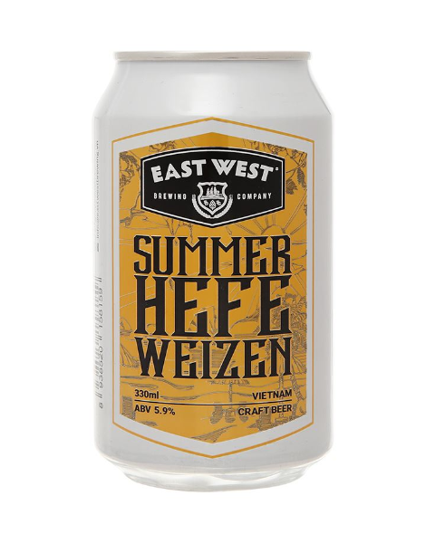 Bia lon East West - Summer Hefe Weizen - 5.9% - Craft Việt Nam 1 Bia lon East West - Summer Hefe Weizen - 5.9% - Craft Việt Nam