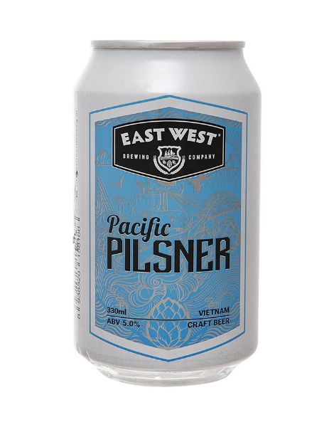 Bia lon – East West – Pacific Pilsner – 5% – Craft Việt Nam