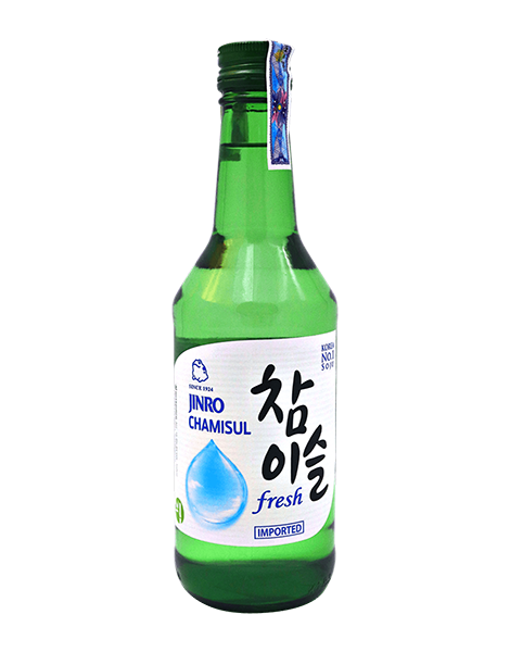 Soju Jinro Chamisul Fresh – 16,9% – 360ml – Hàn