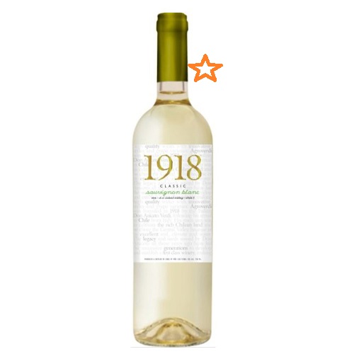 1918 Classic Sauvignon Blanc – 13% – 2020 – Vang Chile